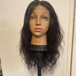 Natural color 18 inch 4 x 4 180% density HD wig